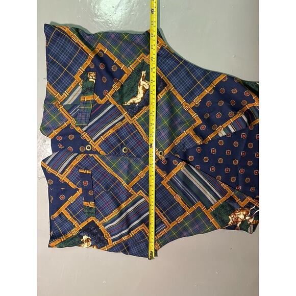 vintage 80's linen double sided print vest size M-L - Picture 7 of 11